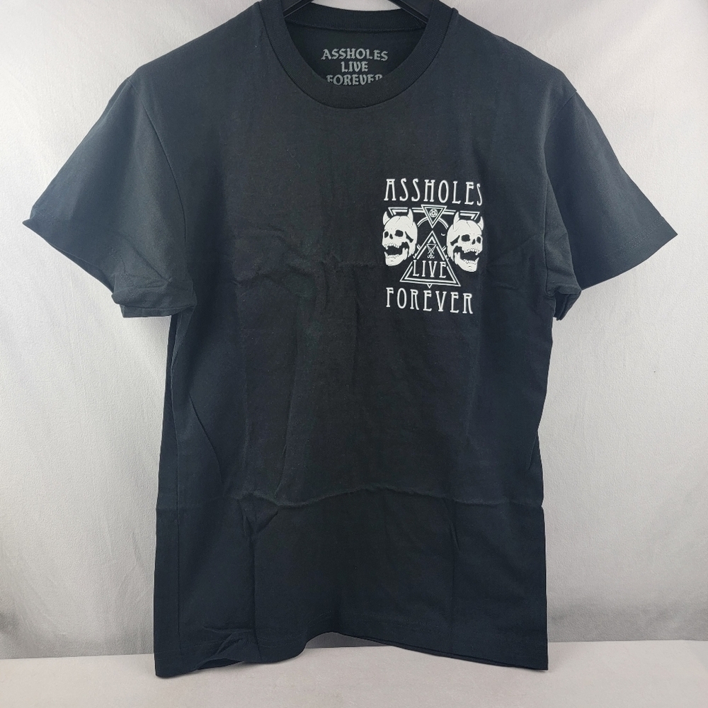 NIB ALF twin skulls black tshirt Size Medium - Picture 3 of 5